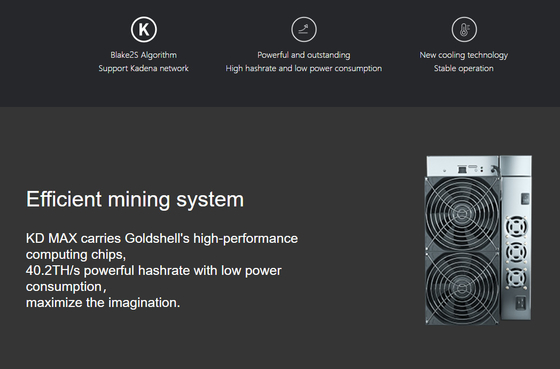 Blake2s KDA Asic 광부 금 원자각 KD 맥스 40.2t 카데나 컴퓨터 서버