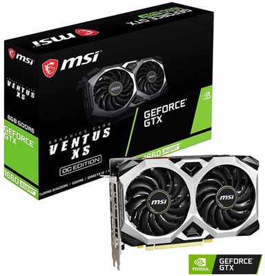 MSI 게임 GeForce GTX 1660 슈퍼 그래픽 카드 1660s DVI 그래픽 카드