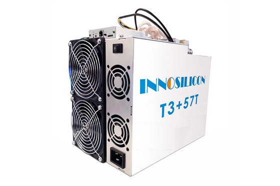 2 팬 BTC Asic 갱부 Innosilicon T3+ 57T SHA 256 알고리즘 광부 3300W